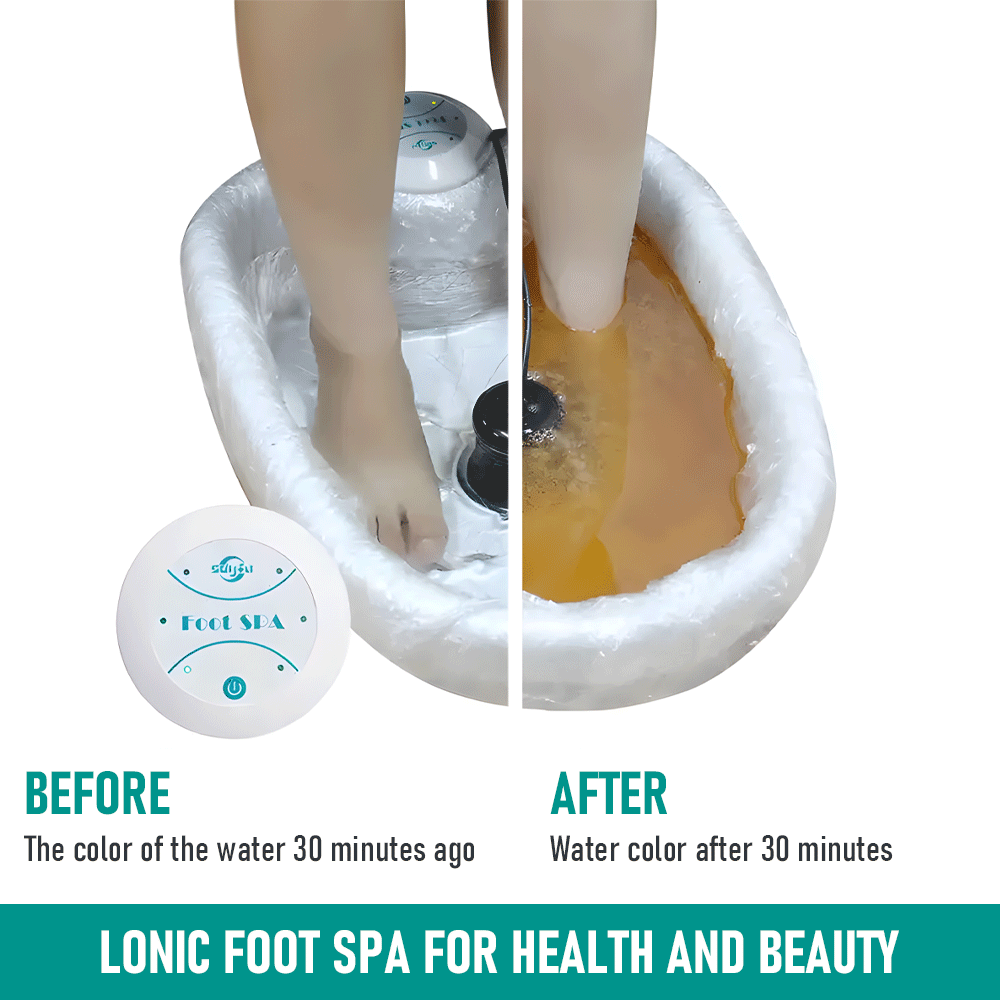 Ionic Foot Detox Bath Spa Machine 220V Ion Foot Basin Cleanse Massage Foot Soak Tub Kits With Heat Beauty and Health Care Tool Set White