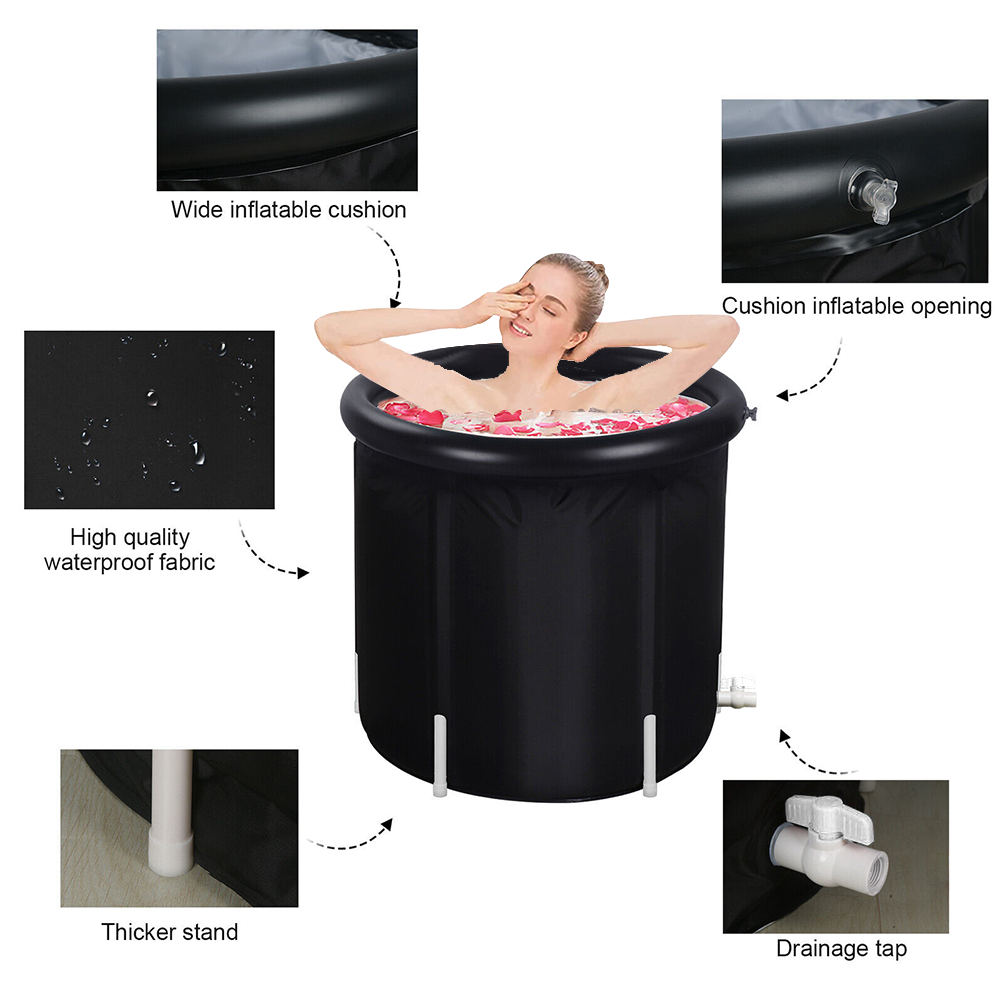 Portable Ice Bath Tub for Athletes - 350L Cold Water Therapy and Hot Tub