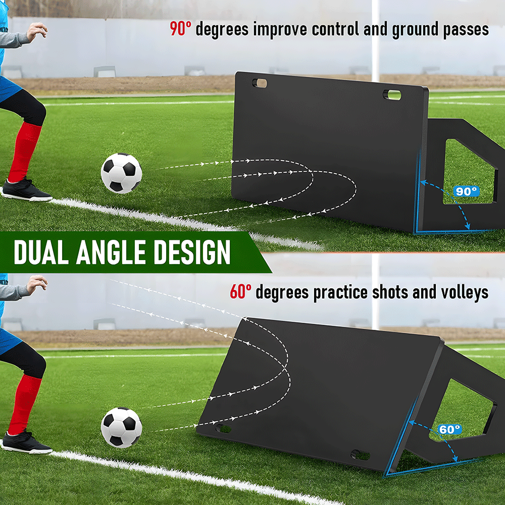 Portable Soccer Rebound Board Soccer Training Shooting Practice Outdoor Black