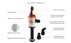 SEAFLO 12V Live Bait Tank Aerator Pump 600GPH Livewell Bilge Pump Kit Fishing