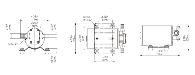 Seaflo Diesel and Oil Transfer Pump 12V 3.2GPM Mini Portable Electric Fuel Diesel Fluid Transfer Gear Pump For Agriculture