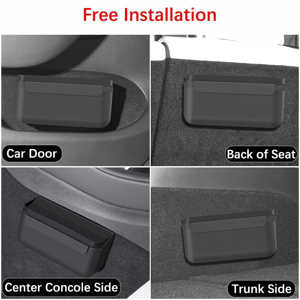 Portable Console Organizer Storage Box TPE Hook and Loop Fastener Tesla Automobile Interior Replacement Accessories AU Stock