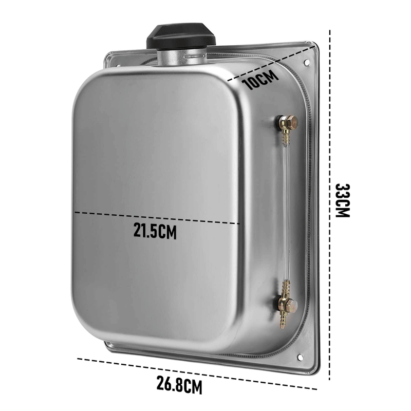 8L Petrol Fuel Tank Stainless Steel Diesel Fuel Tank Portable Diesel Container Backup Petrol Storage Tank For  Truck Van External Fuel Tank