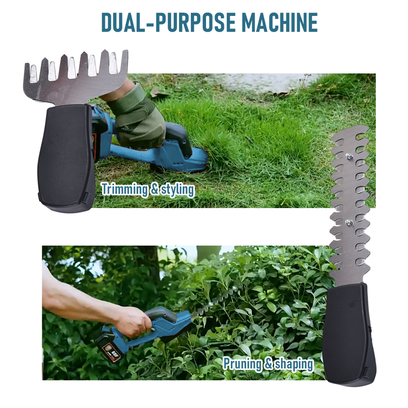 2-in-1 Cordless Hedge Trimmer Cordless Garden Pruner Edger Shears for Makita 18V-Skin Only