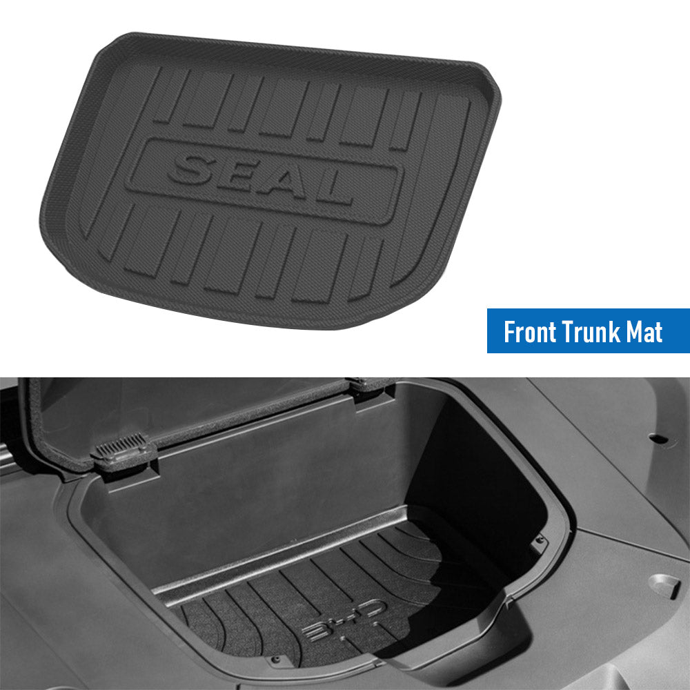 Durable TPE Cargo Mats For BYD Seal 2022-2023 Front Rear Cargo Liner Trunk Protector Car Accessories Durable Non-deforming聽 Heavy Duty 3pcs Set