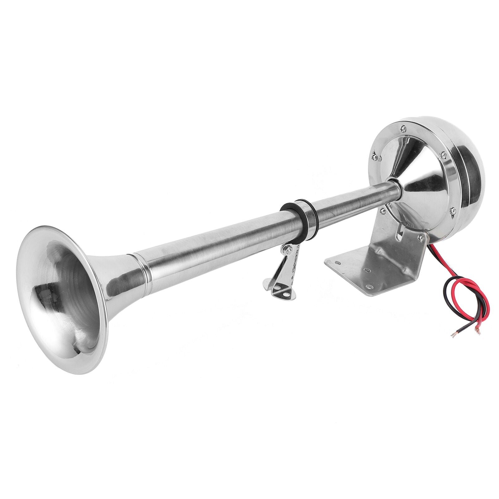 12V Air Horn Premium Stainless Steel for Marine Land Use Corrosion-Resistant Easy Installation Loud Reliable Sound