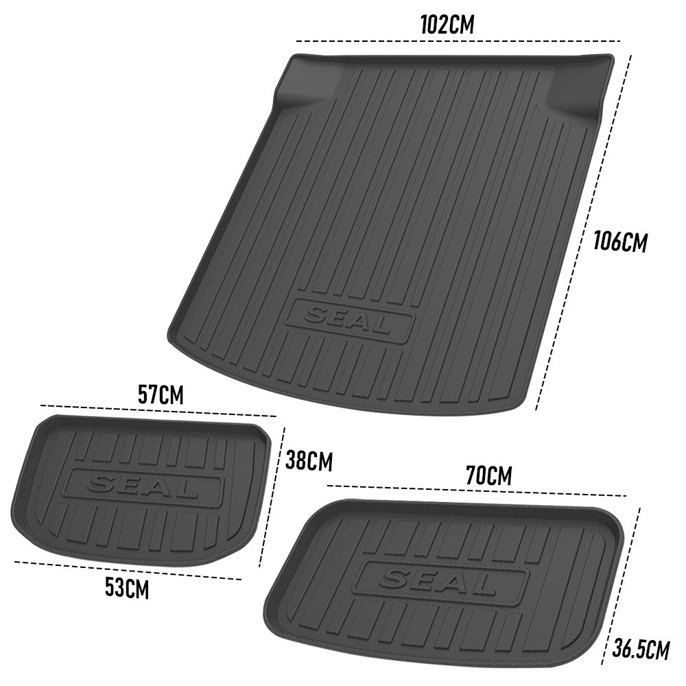 BYD Seal Boot Protector 2022-2023 Custom Fit TPE Liner Heavy Duty| Eco-Friendly Odourless & Non-Slip | All-Weather Camping Ready