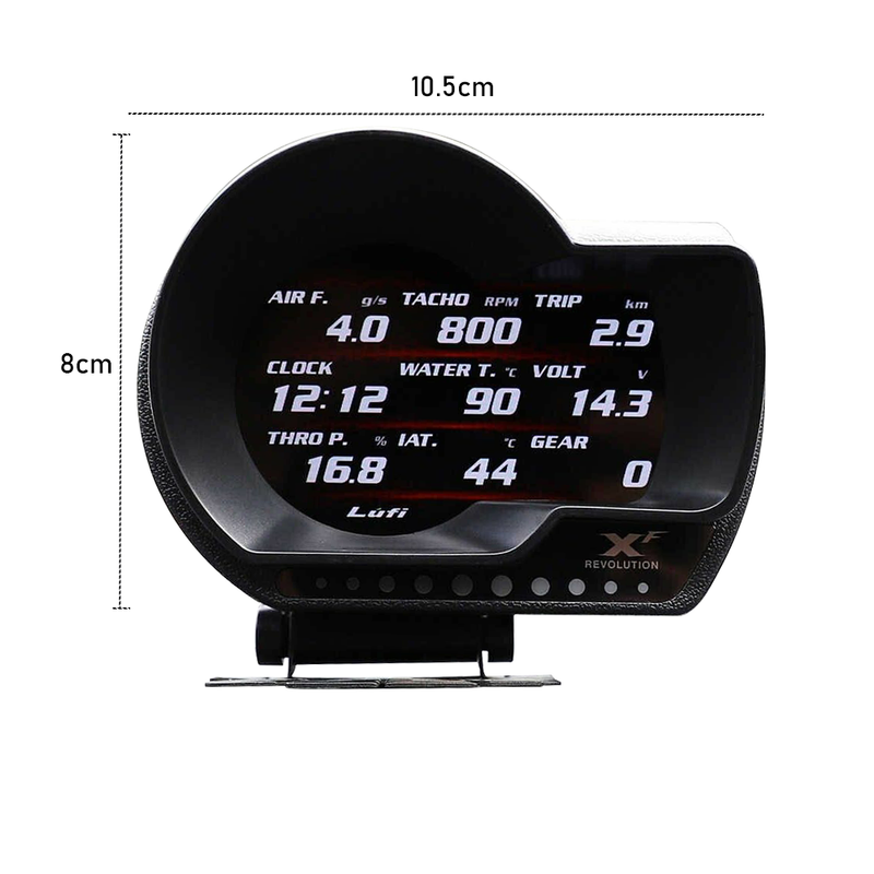 Versatile Lufi XF Multifunctional OBD2 Gauge Display Heads Up Display Scanning Tool Combination Meter Enhanced Automotive Monitoring for Cars 2008 onwards