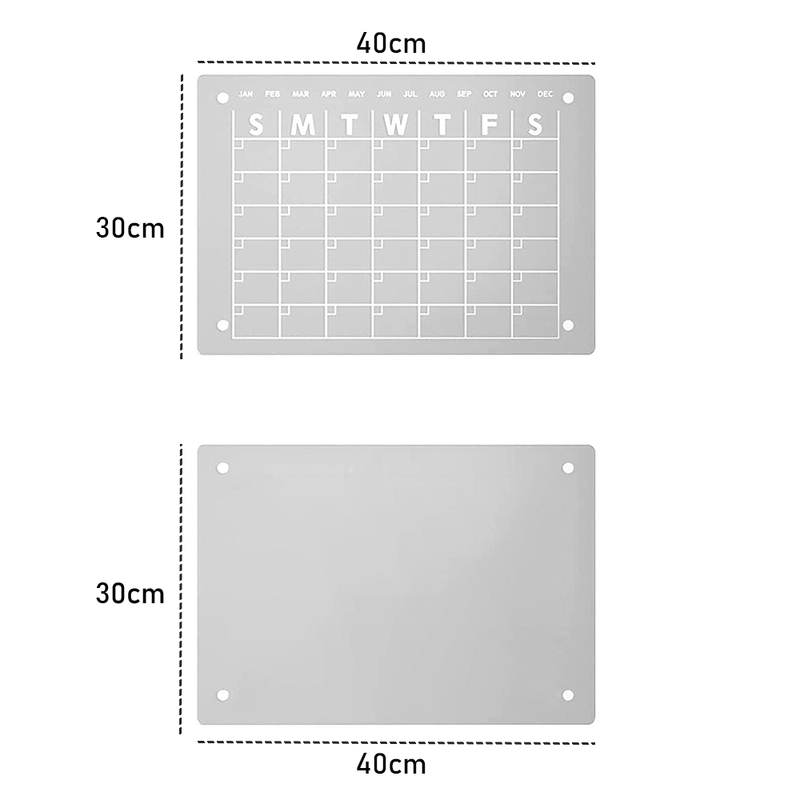 Large Magnetic Fridge Whiteboard Weekly Calendar Planner Acrylic White Board Set