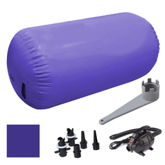 Inflatable Air Roller Gymnastics Barrel Cylinder Balance Training Roller 120x80cm Purple