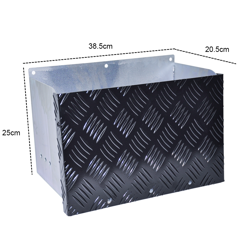 Sturdy Galvanized Battery Box Set Trailer Caravan Boat Spare Part with Lid and Hole for Secure Suits battery up to 160mm deep x 350mm wide Height 250mm