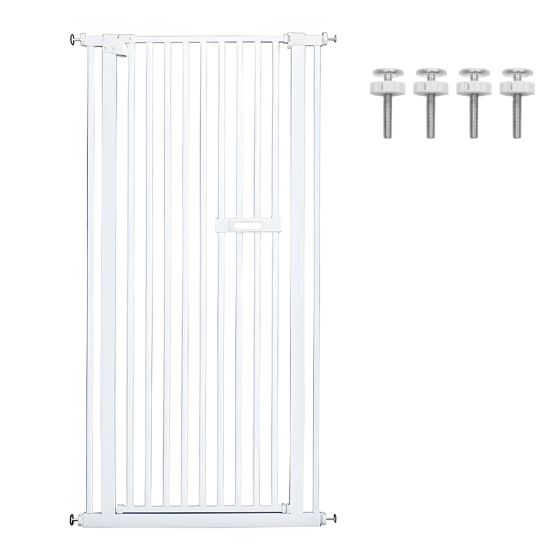 Upgraded Extra Tall 150cm Baby Pet Security Gate Safety Gate Easy Fit Fence Adjustable Width 75-85cm Two Way Opening No Drill Needed Doorway Stairs Hallway