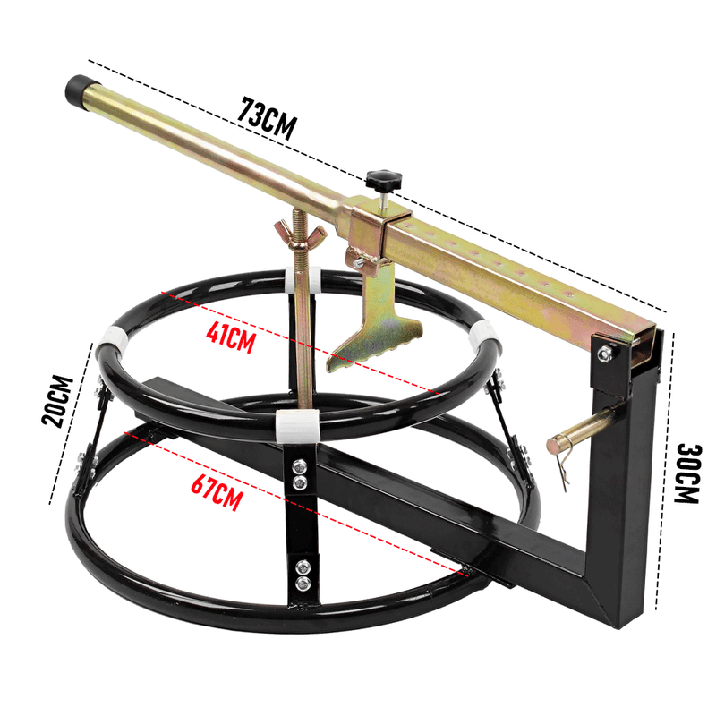 15 Inch - 21 Inch Adjustable Bead Breaker and Manual Tire Changing Stand Tire Changer for Motorcycle Dirt Bikes Home Garage