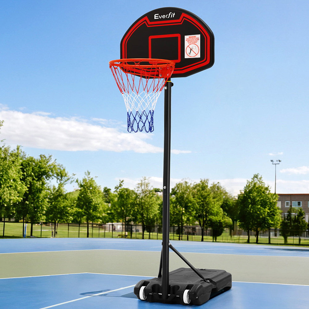 Everfit 2.1M Basketball Hoop Stand System Adjustable Portable Pro Kids Black