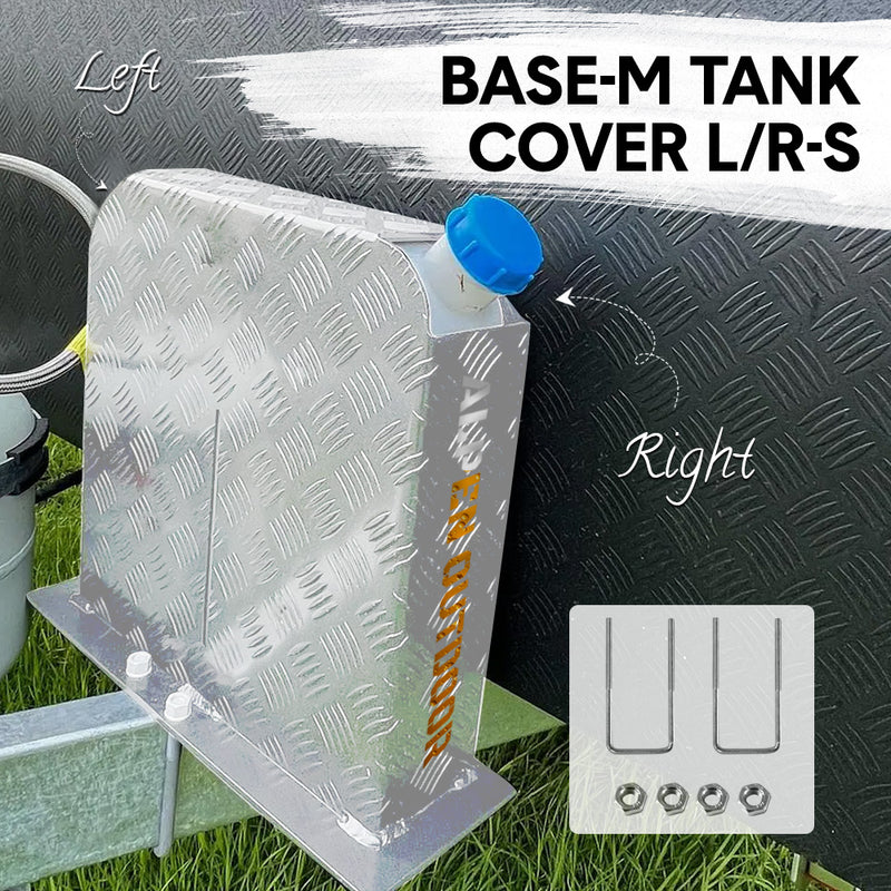 Alpen Outdoor Base Mount 2mm Thickness Aluminium Diesel Heater Fuel Tank Cover Left/Right for 10L 15L Fuel Tank Silver