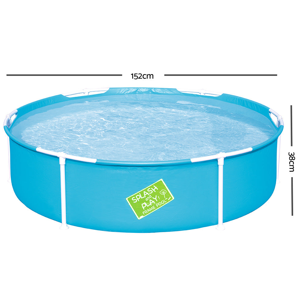 Bestway Kids Pool 152x38cm Round Steel Frame Swimming Pools Above Ground 580L