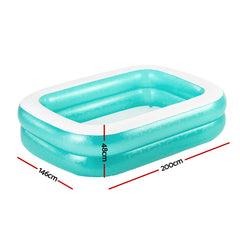 Bestway Kids Pool 200x146x48cm Inflatable Above Ground Swimming Pools 450L