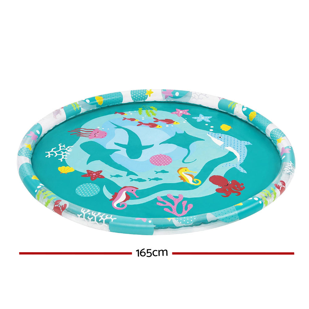 Bestway Kids Inflatable Pad Round Splash Pool Sprinkler Spray Toys Marine 165cm