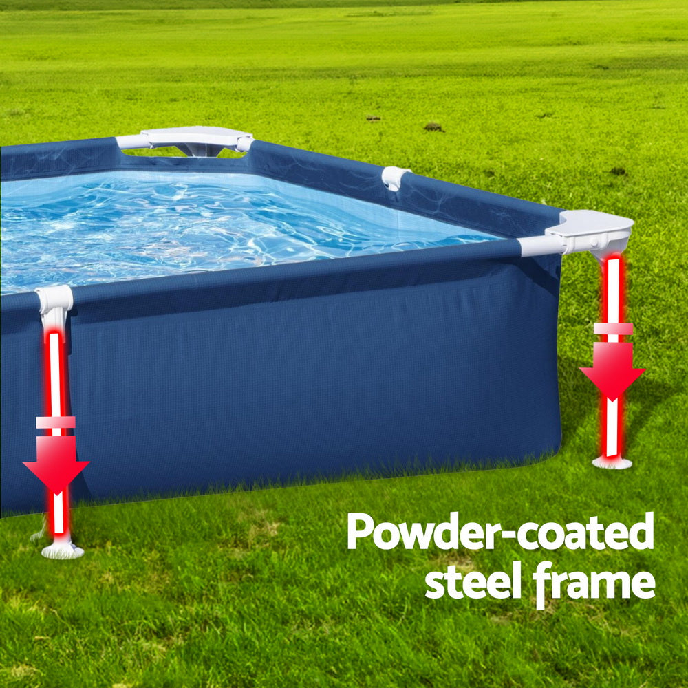 Bestway Swimming Pool 221x150x43cm Steel Frame Above Ground Pools 1200L