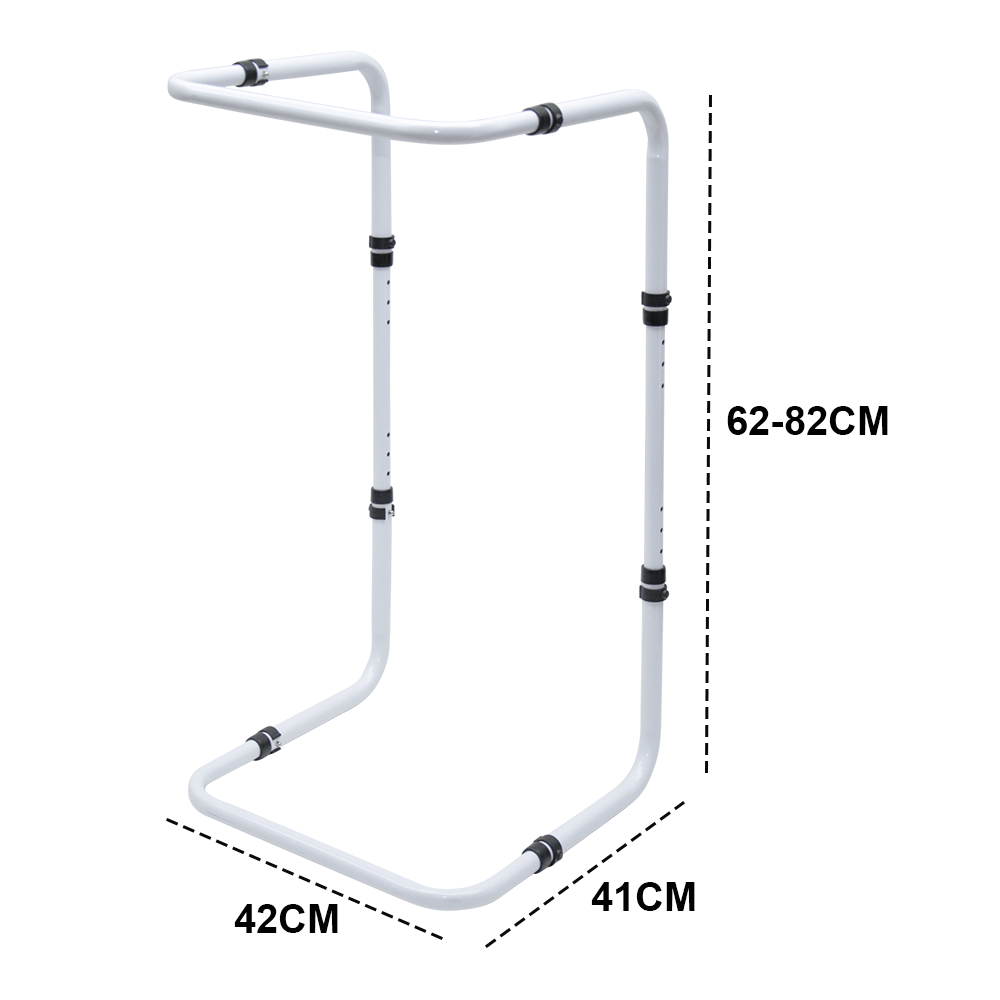 Blanket Lifter Bar 62-82cm Height Adjustable Feet Tent Steel Bed Cradle Max Load 136kg with 4 Clips for Feet Toes Leg Knee Ankle Post Surgery Recovery