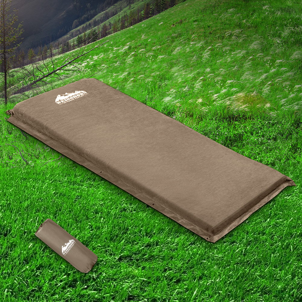 Weisshorn Self Inflating Mattress Camping Sleeping Mat Air Bed Single