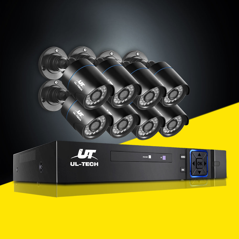 UL-tech CCTV Security System 8CH DVR 8 Cameras 1080p