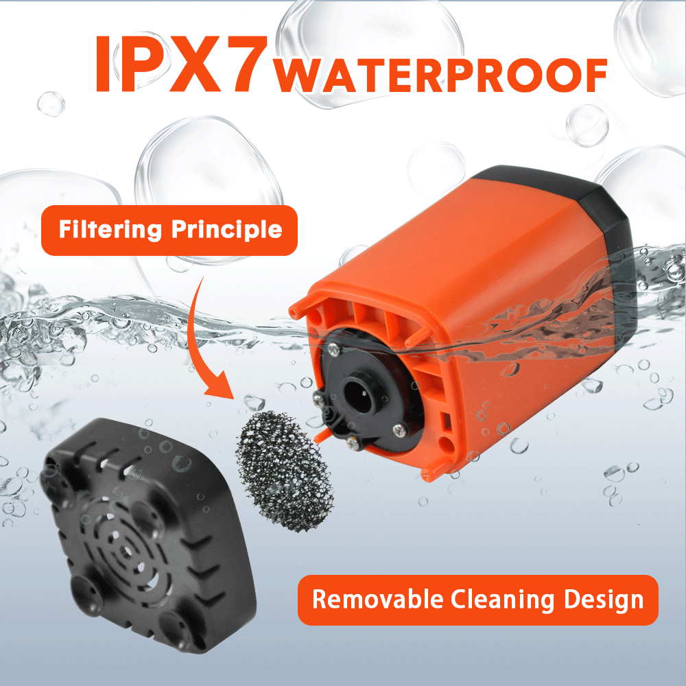 Portable Camping Shower IPX7 Waterproof Outdoor Shower Water Pump with Rechargeable Battery and Intelligent Digital Display for Camping Hiking Traveling