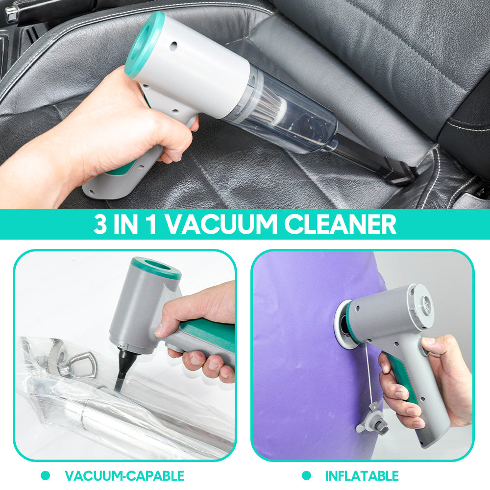 Car Vacuum 12V 120W Handheld Cordless Rechargeable Portable Wireless Cleaner 3 Variable Speed With 2000mah Li-ion Battery for Car Desktop Home Cleaning