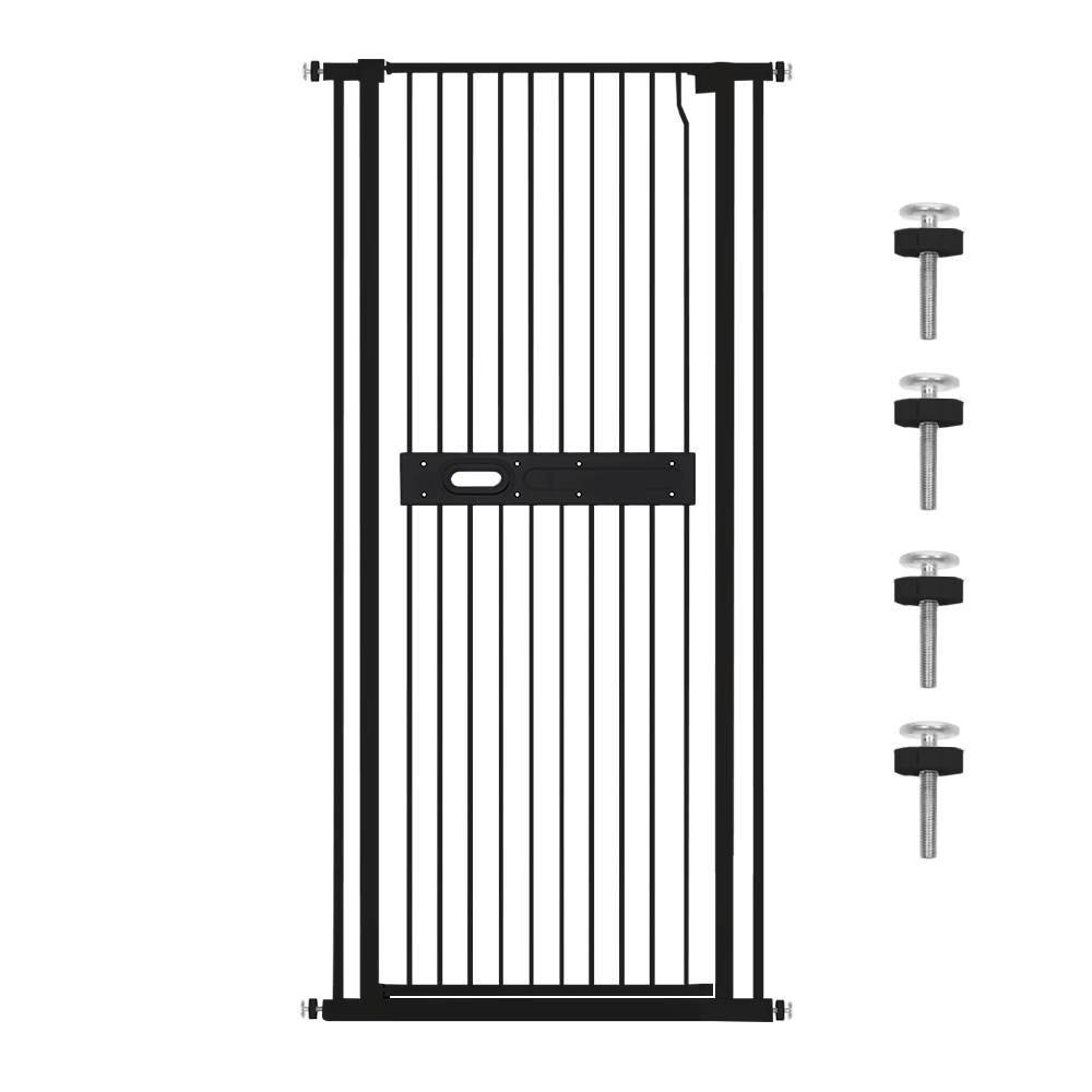 Alston Extra Tall 150cm Baby Pet Security Gate Balck Safety Gate Easy Fit Fence Two Way Opening No Drill Needed