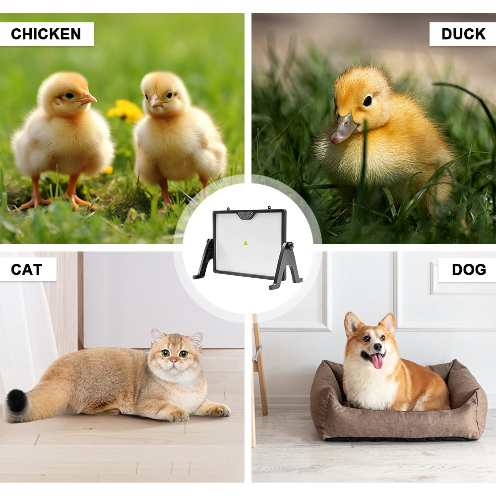 Chick Warmer Pet Warmer 220V Dual-Sided Electric Remote Hangable Heating Plate Angle and Temperature Adjustable Chicken Brooder for Poultry Heating