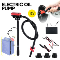 12V Portable Electric Oil Pump Handheld Diesel Pump 14.4LPM/3.2GPM Pump Oil Fuel Water Transfer Pump With Auto-stop Sensor and 3 Power Supply