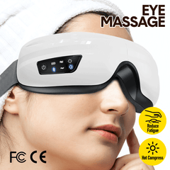 Eye Massager with Heat Smart Eye Massager 6 Modes Heat Compression Heated Eye Mask with Bluetooth for Migraines Headaches Dark Circles Puffiness Eye Care