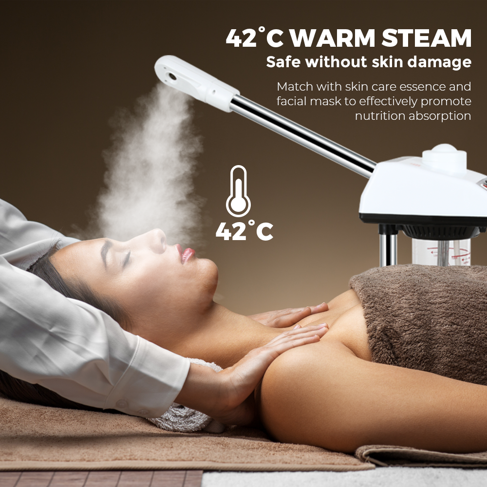 Alston Professional Facial Steamer/ Upgrade with 5X Magnifying Lamp and Timer Facial Humidifier Skin Care Beauty Spa Salon Machine Adjustable CE Approve