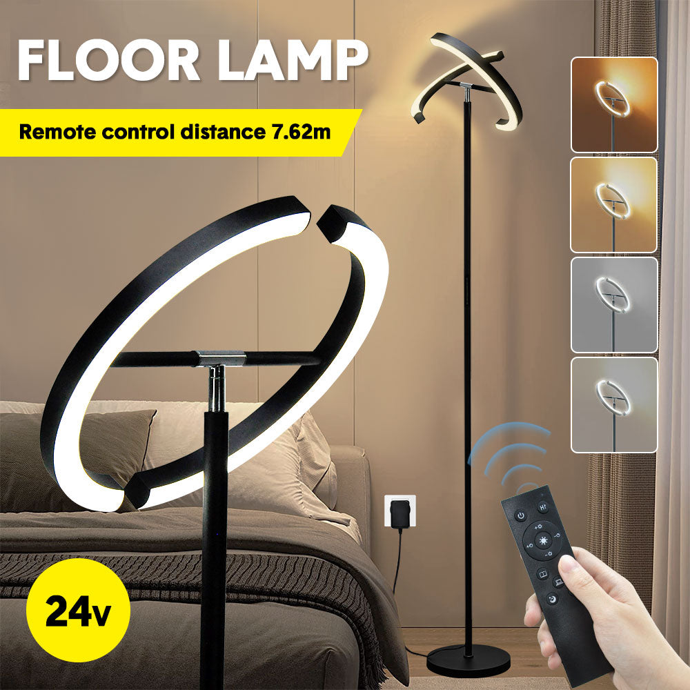 Split Floor Lamp LED Rotatable Standing Lamp Dimming 3000K-6000K Adjustable Color Temperature With Touch and Remote Control for Living Room Bedroom Office