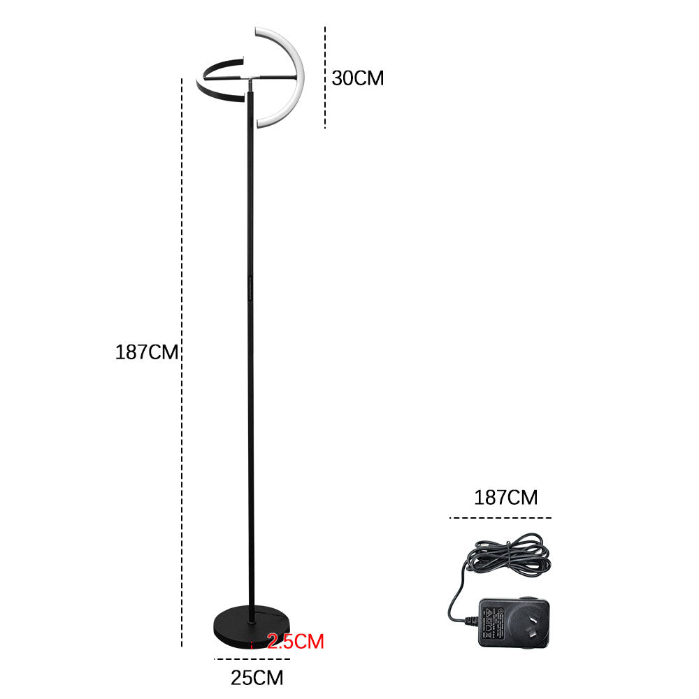 Split Floor Lamp LED Rotatable Standing Lamp Dimming 3000K-6000K Adjustable Color Temperature With Touch and Remote Control for Living Room Bedroom Office