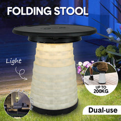 Multi-Functional Outdoor Stool for Aussie Night Camping Fishing Telescopic Hook Rod Lanterns Tarps Hanging No-Tools Assembly Anti-Corrosion PP