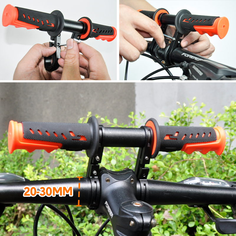 3 In 1 Kids Bike Mounted Front Seat Detachable With Handlebar Foot Pedal Bicycle Seat for Children 1-8 Years Compatible with All Adult Mountain Bikes