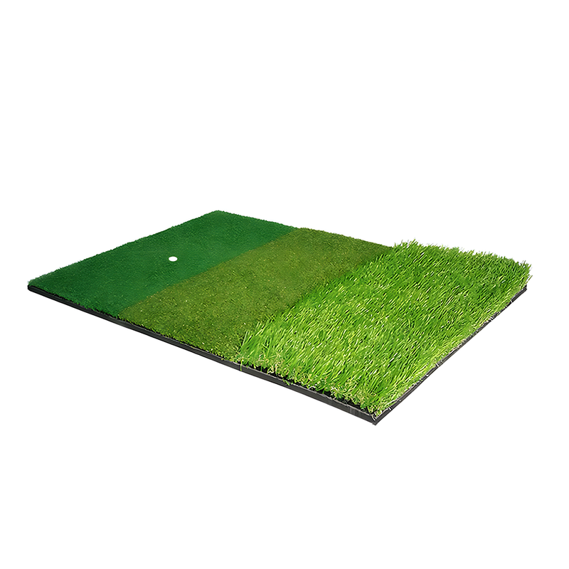 Golf Mat 3-in-1 Practice Mat Outdoor Indoor Foldable Training Mat Tri-Turf Hitting Mat Driving Pad 61x 41x3.5cm Green