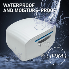 1200W 220V Electric Powerful Wall Mounted Automatic Hand Dryer IPX4 Waterproof Noise-Reducing Vent Quick Drying White Fit for Household Commercial Hotel