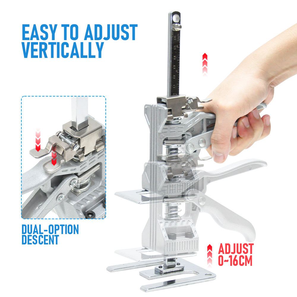 Labour Saving Arm Jack 2 Pack Tool Metal Handheld Lifter Height Adjustable Clamping Tool For Lifting Flooring Door Board Furniture Load Up to 200kg