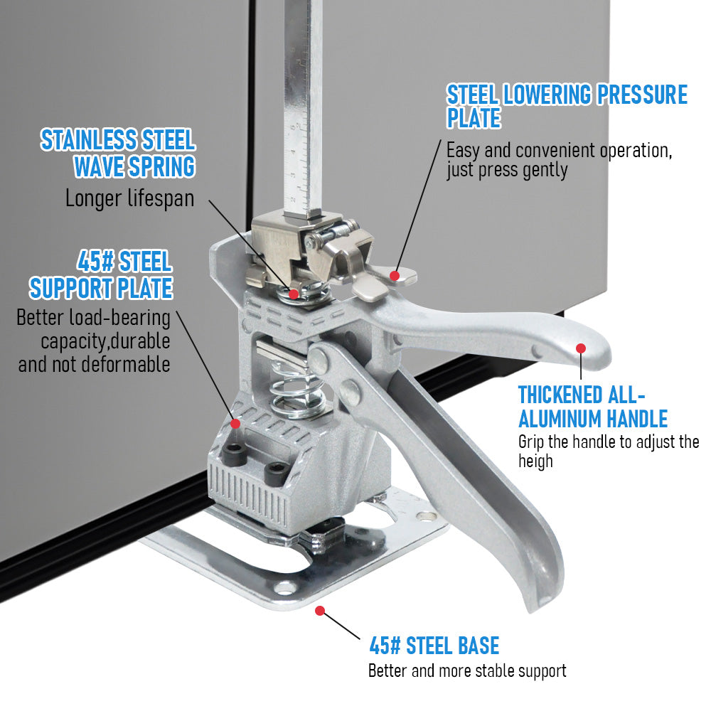 Labour Saving Arm Jack 2 Pack Tool Metal Handheld Lifter Height Adjustable Clamping Tool For Lifting Flooring Door Board Furniture Load Up to 200kg