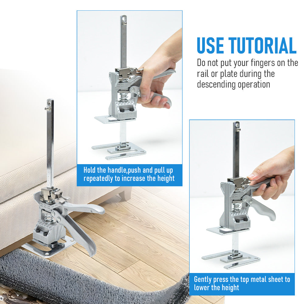 Labour Saving Arm Jack 2 Pack Tool Metal Handheld Lifter Height Adjustable Clamping Tool For Lifting Flooring Door Board Furniture Load Up to 200kg