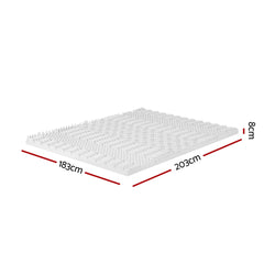 Giselle Bedding Memory Foam Mattress Topper 7-Zone Airflow Pad 8cm King White