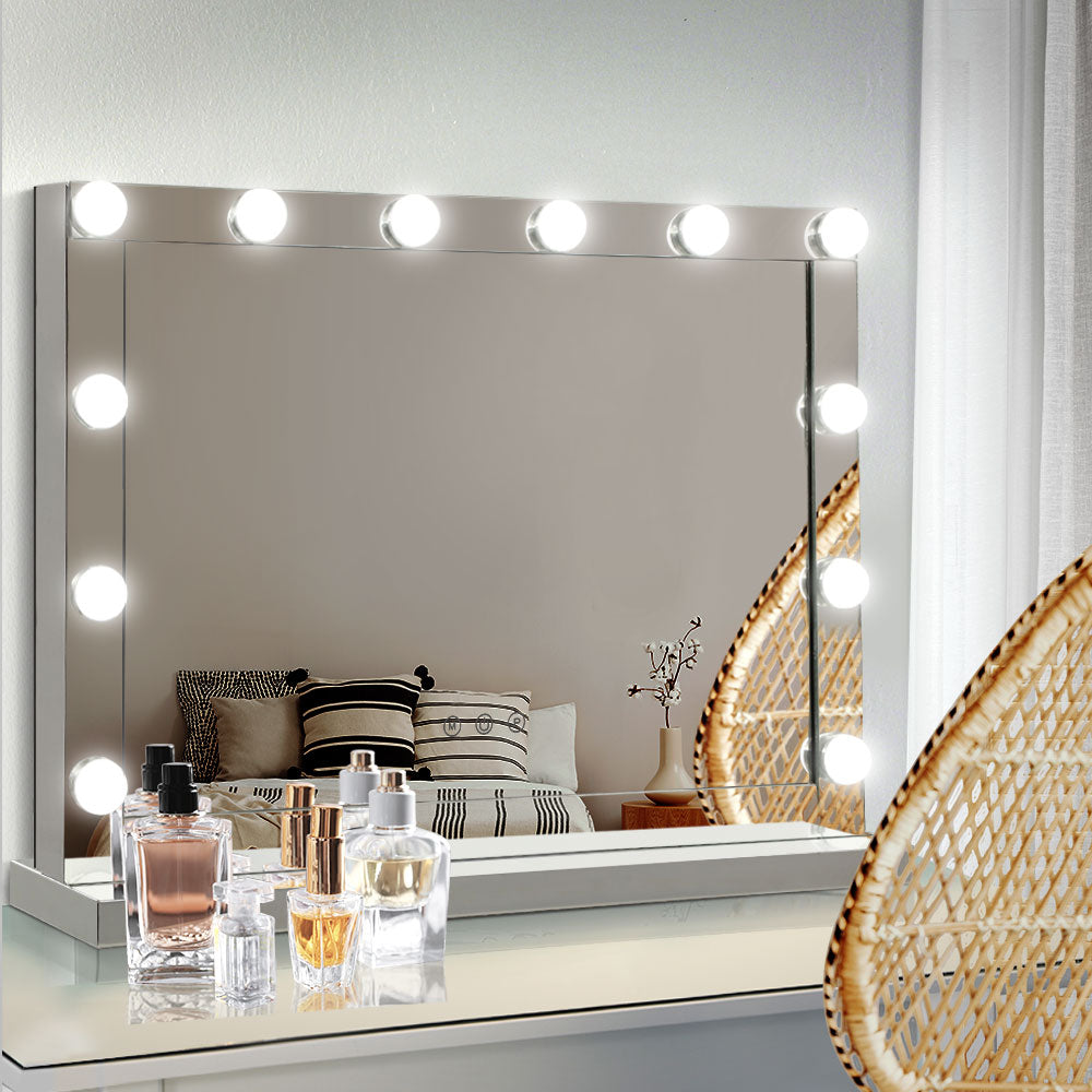 Embellir Makeup Mirror Hollywood with Light Frame Vanity Dimmable Wall 12 LED