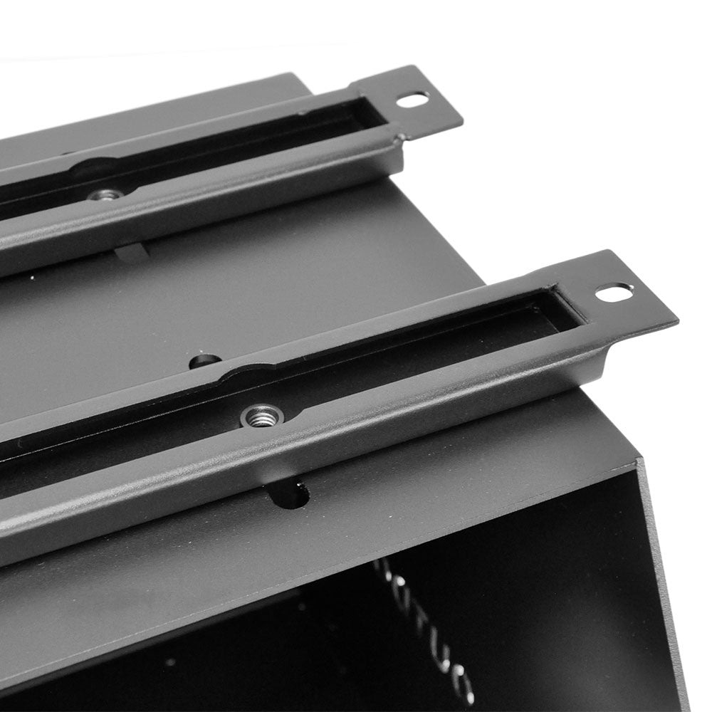 ALPEN Microwave Oven Rack 3mm Thickness Aluminium Shelf Space Saving Holder with 2 Mounting Brackets L45.6xW30xH28cm Black