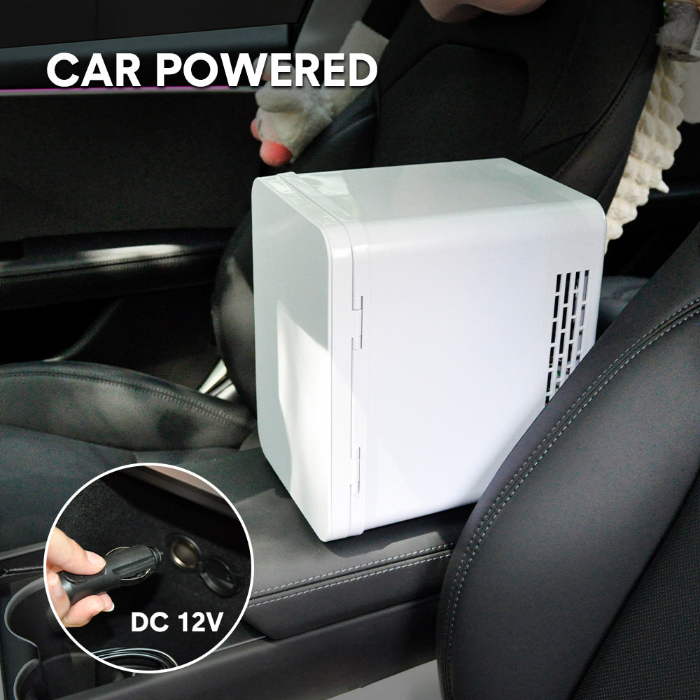 4L Mini Fridge Portable 12V Car Refrigerator Small Cooler Freezer with Cooling and Heating Function for Room Car Office Drinks Cosmetic Fresh Keeping