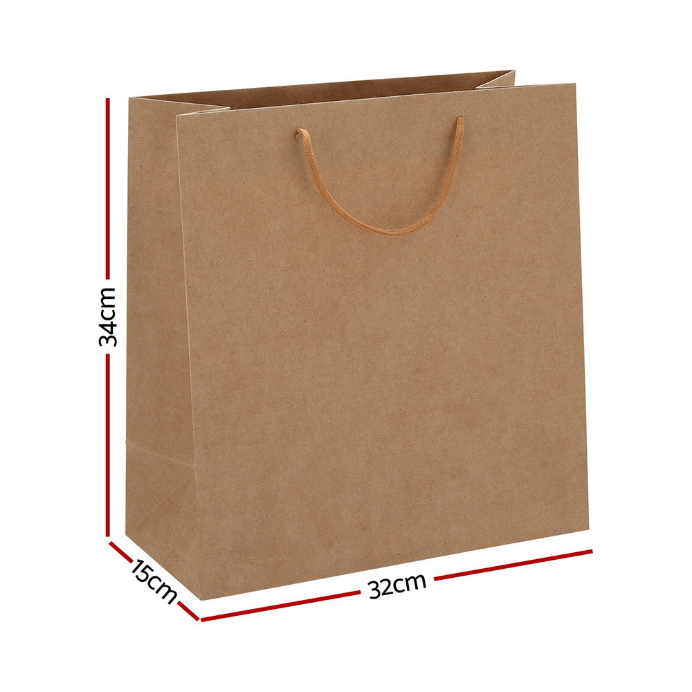 50pcs Bulk Kraft Paper Bags Pack Brown Shopping Retail Gift Bags Reusable Brown