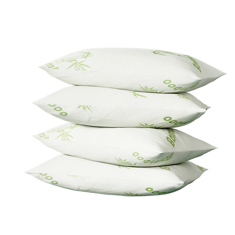 Giselle Bedding 4 Pack Bamboo Pillow Family Hotel