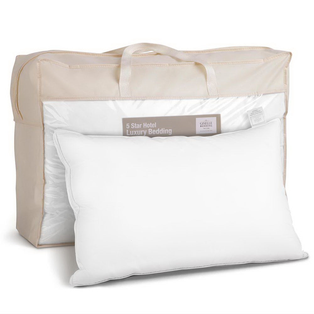 Giselle Bedding Duck Feather Down Pillow Luxury Twin Pack