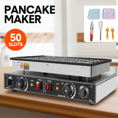 3200W Commercial Electric Pancake Maker Nonstick Teflon Poffertjes Dorayaki Waffle Dutch Baker Machine for Home Restaurants Cafes Bakery Shop